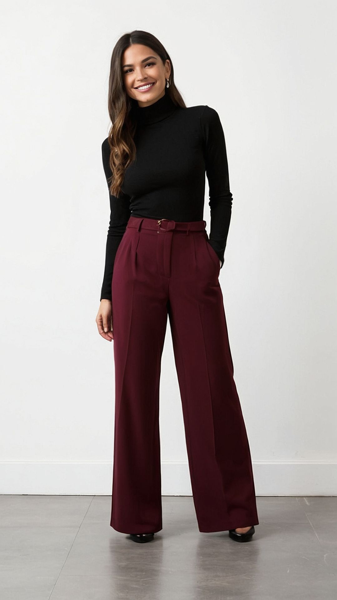 Anna - Pantalon Burgundy