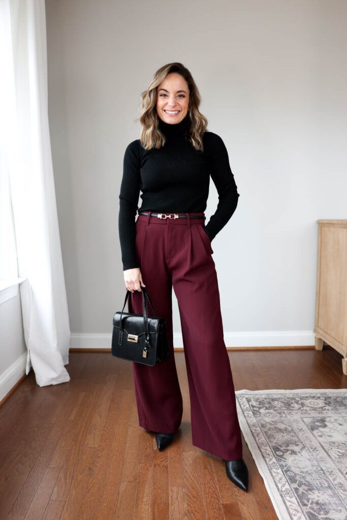 Anna - Pantalon Burgundy